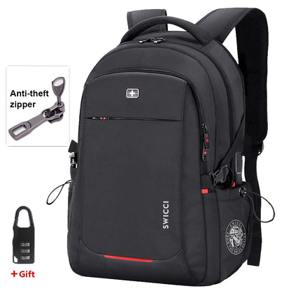 Travel 16 17.3 inch Laptop swiss Backpack USB Charging Anti-Theft Business Luggage Daypack for Men Women College School Bag