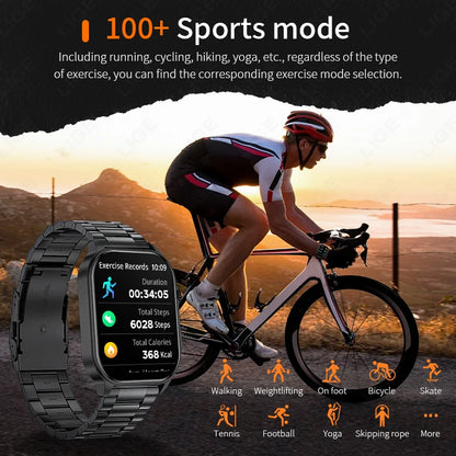 LIGE Men's Watch Outdoor Flashlight Military IP68 Waterproof Smart Watch Men Heart Rate Sport Fitness Watches BT Call Smartwatch