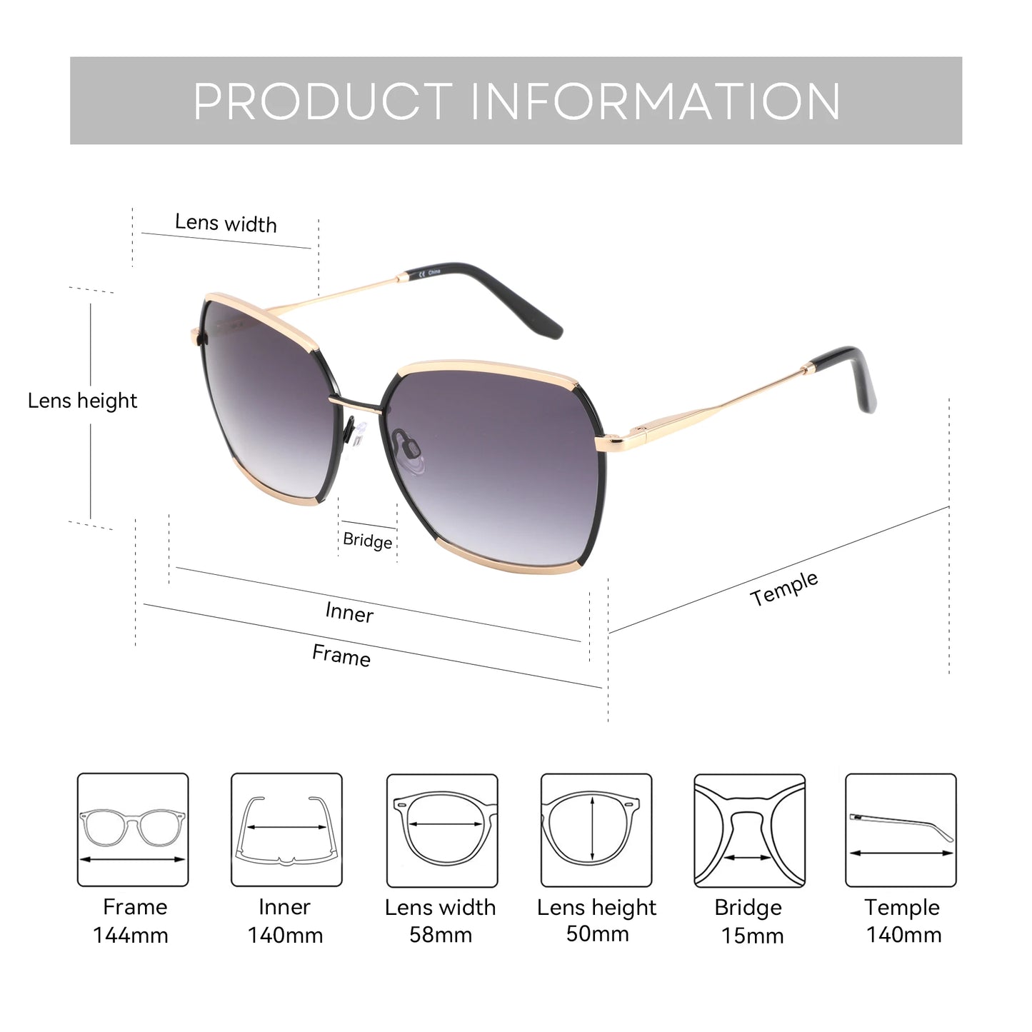 ZENOTTIC Fashion Oversized Sunglasses Women Designer Sun Glasses Female Travel Ocean Shades Gradient Lense Gafa De Sol Oculos