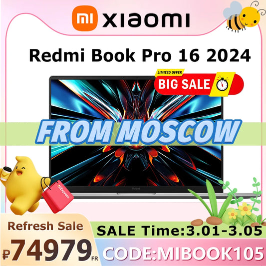 Original Xiaomi Redmi Book Pro 16 2024 U5/U7 3K 120Hz Screen JYU4592CN/JYU4593CN