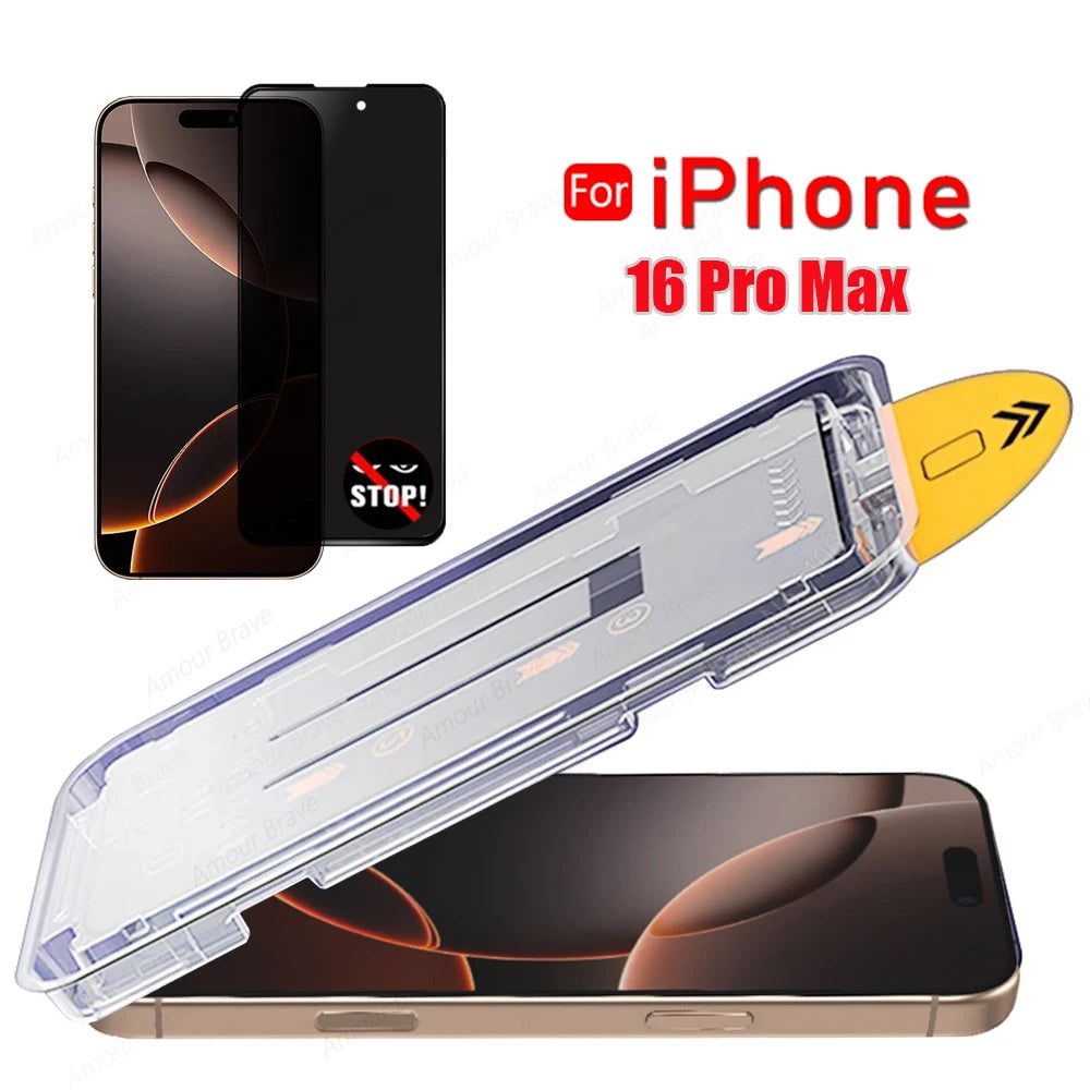 1-2PCS Oleophobic Coating Screen Protector For iPhone 16 15 14 Plus 13 12 Mini 11 Pro Max XR X XS Max Privacy Tempered Glass