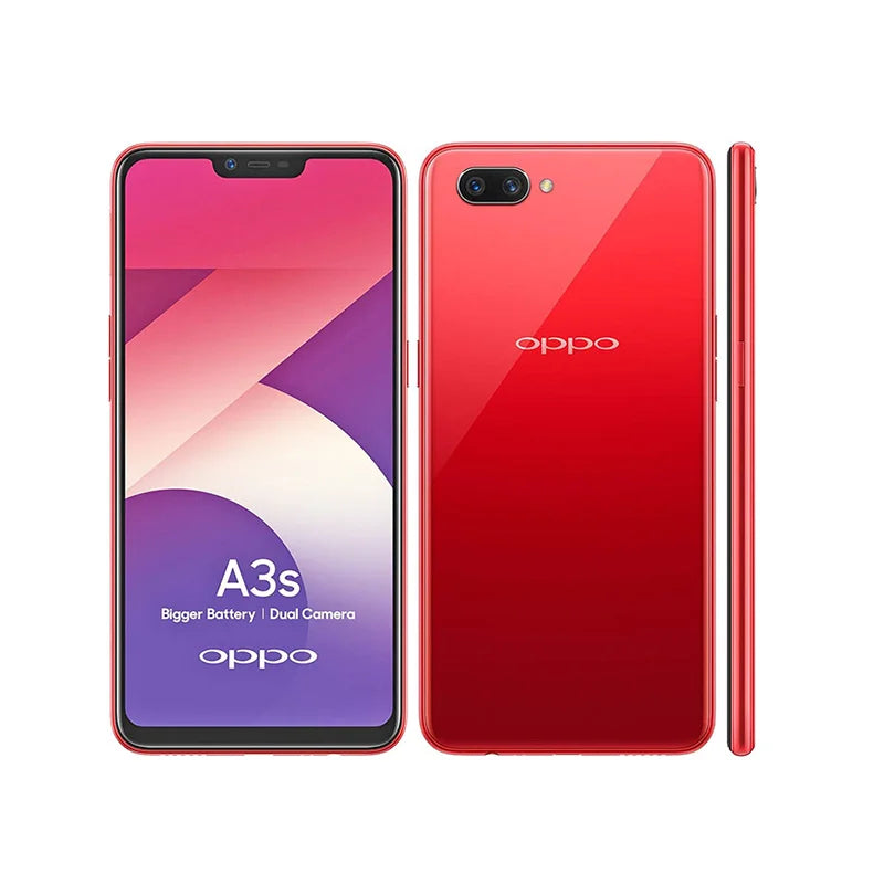 OPPO A3s 4G SmartPhone CPU Qualcomm Snapdragon 450 6.2inch 4230mAh 13MP Cameras Android Used Phone