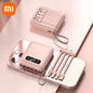 Xiaomi Mini 30000mAh 4-in-1 Power Bank Fast Charging With 4 Cable Mobile External Portable Battery Charger For iPhone Samsung