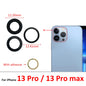 10Pcs/Lot,  For iPhone X XR XS 11 12 13 14 15 16 Pro Max Mini Plus Rear Back Camera Glass Lens With Ahesive