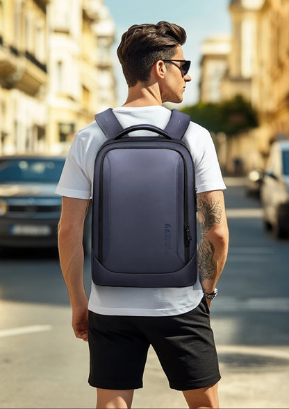 Hcankcan Business Men's Backpack Casual Waterproof 15.6'' Laptop Bags USB Charging Daily Commuter Travel Backpack College Packs