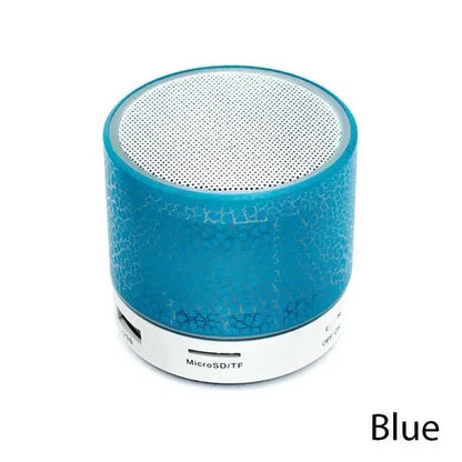 Mini Crackle Wireless Bluetooth Speaker Portable Car Audio Dazzling Crack LED Lights Subwoofer Support TF Card USB Charging