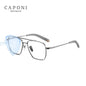 CAPONI Pure Titanium Eye Glasses Frame For Men Square Anti Blue Light Anti Reflection Glasses Brand Designer Spectacles JF50004