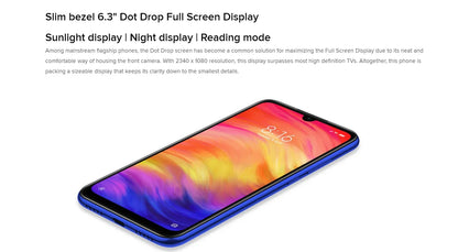 6GB 128GB Xiaomi Redmi Note 7 PRO Original Smartphone Snapdragon 660AIE Android Mobile Phone 48.0MP+5.0MP Rear Camera cellphone