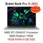 Xiaomi Laptop Redmi Book Pro 15 Ryzen R7-7840HS AMD 780M 16G RAM 512G/1T 15.6Inch 3.2K 120Hz New Mi Notebook