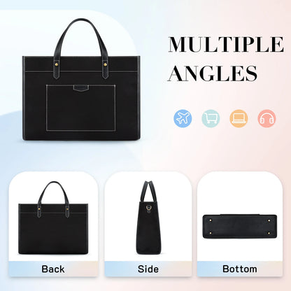 MISSNINE Laptop Briefcase Large Canvas Bag Female 15.6inch for Macbook Air Pro Huawei Dell XiaoMi HP Notebook Handbags Briefcase