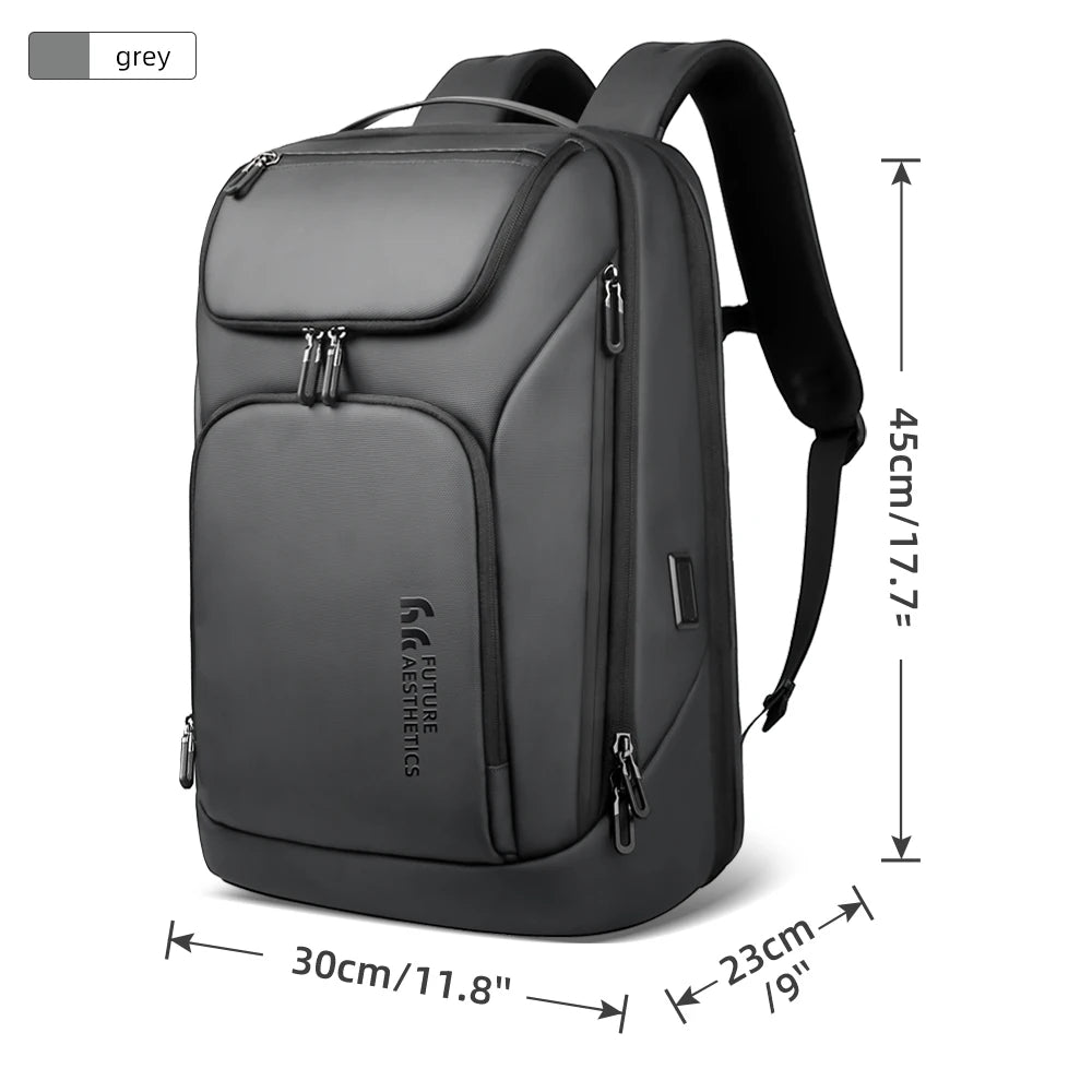 Heroic Knight Business Backpack Waterproof Man 17.3" Laptop Bag Multifunctional High Capacity Work Travel Backpack with USB Port