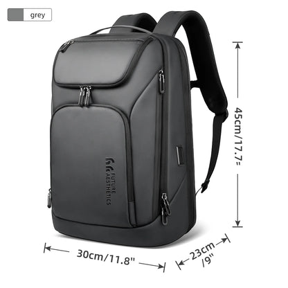 Heroic Knight Business Backpack Waterproof Man 17.3" Laptop Bag Multifunctional High Capacity Work Travel Backpack with USB Port