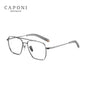 CAPONI Pure Titanium Eye Glasses Frame For Men Square Anti Blue Light Anti Reflection Glasses Brand Designer Spectacles JF50004