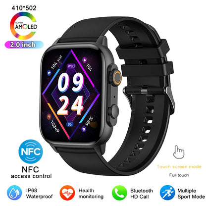 NEW HK9 Pro MAX Smart Watch 9 Mens Women AMOLED HD Screen Heart Rate Blood Pressure NFC Bluetooth Call Smartwatch For Sport 2024