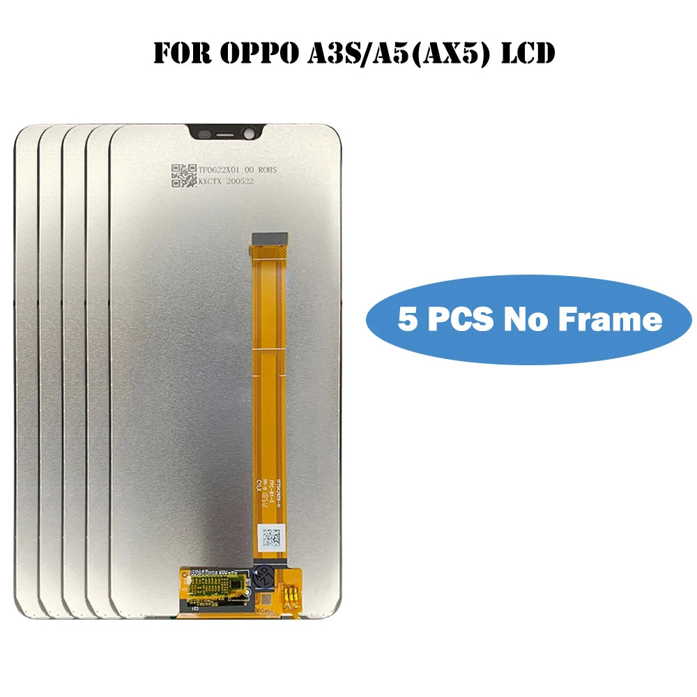 100% Tested Original 6.2" Display For OPPO A3s A5 AX5 LCD Touch Screen Assembly Replacement CPH1809 CPH1851 PBAM00 PBAT00 PBBM30