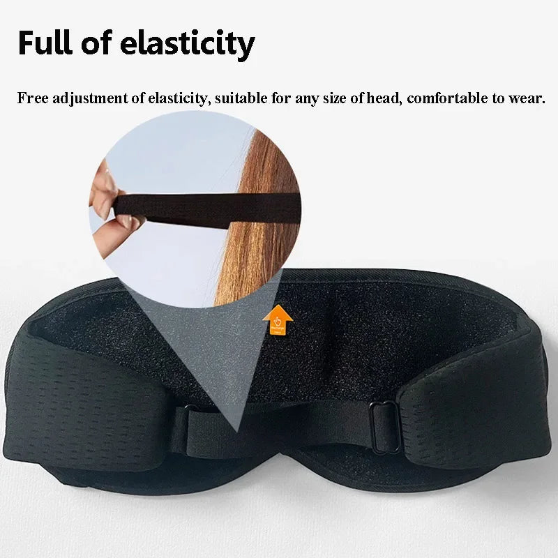 Bluetooth Wireless Sleeping Headphones 3D Blindfold Soft Washable  Music Headset Eyemask Handsfree Call Earphones Adjustable