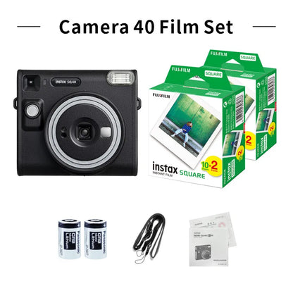 Original Fujifilm Instax SQUARE SQ40 Camera Selectable Instax Square White Edge Film 20/40 Sheets Instax Square Films Camera