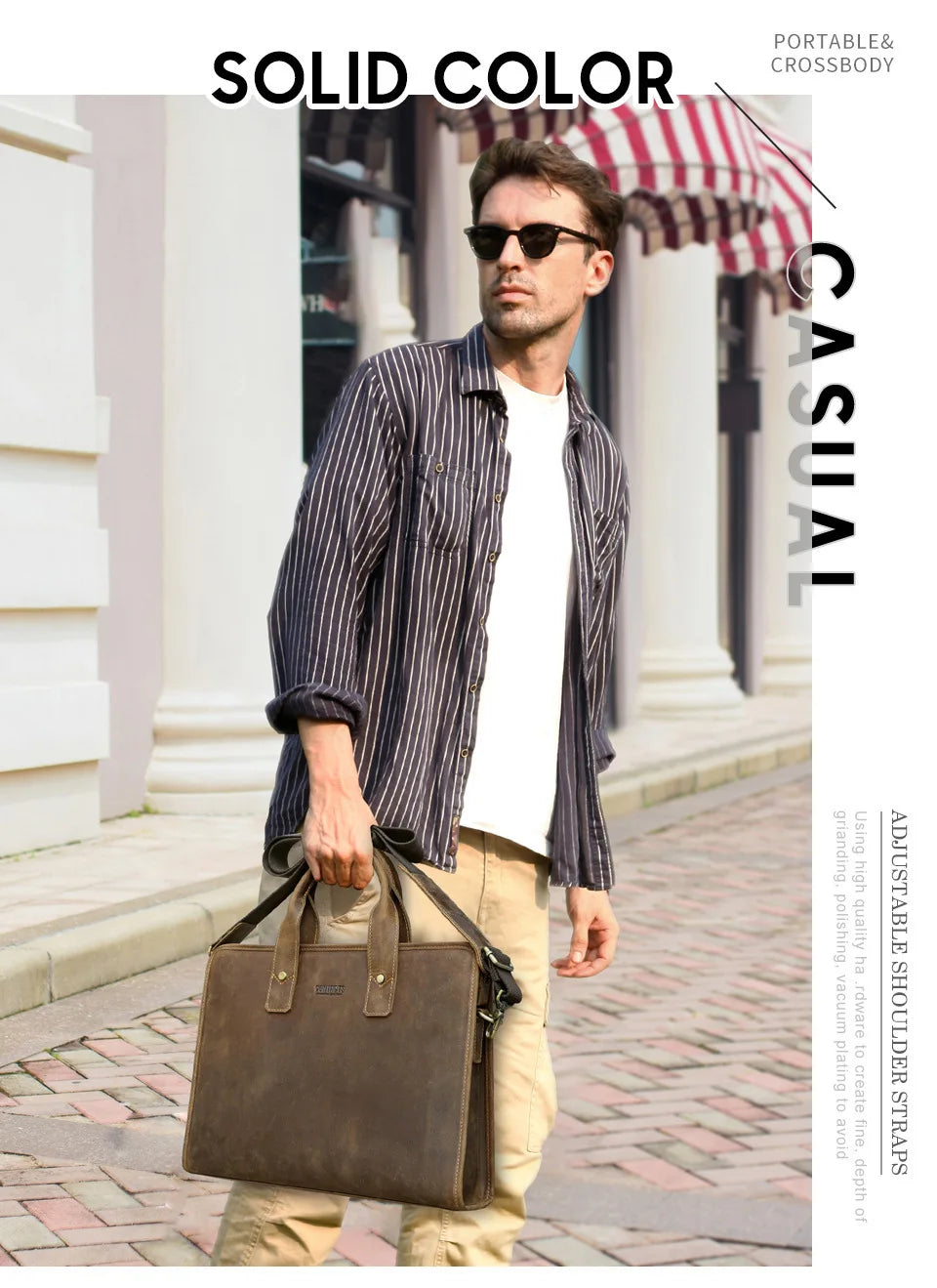 Crazy Horse Messenger Briefcase Luxury Bag Brand Messenger Men Leather Handbags Men's Casual Business сумка мужская портфель