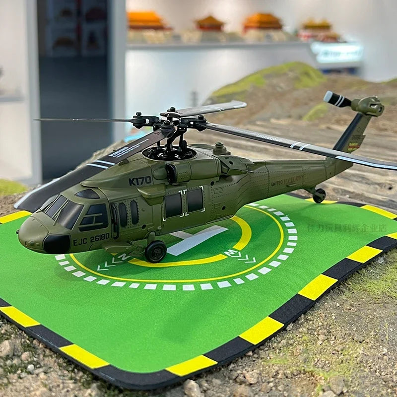 Wltoys K170 Remote Control Helicopter UH-60L 4 Channel brushless Helicopters with Gyro and LED Light Durable Airplane Toy Gift