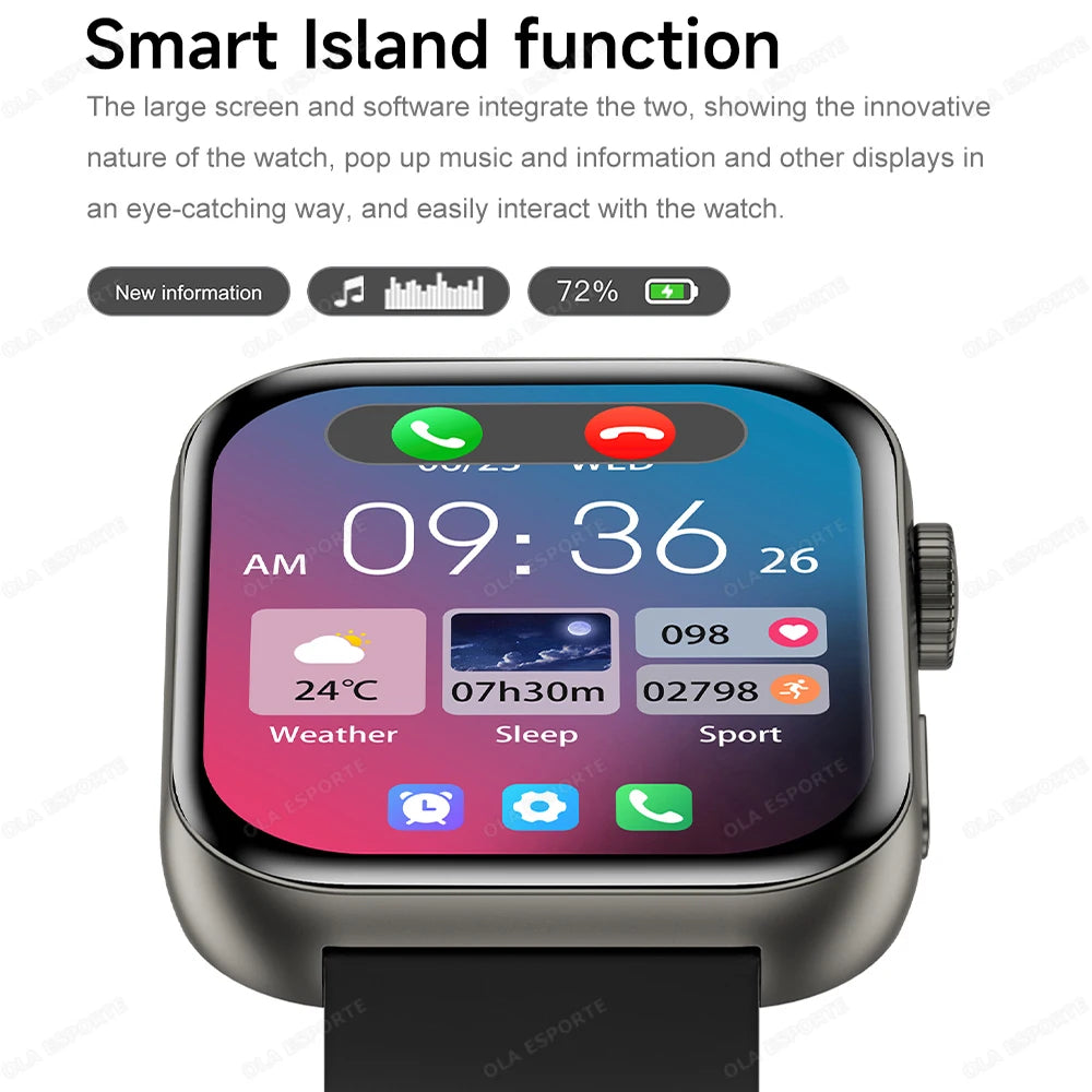 2024 New For Huawei Xiaomi AMOLED Smart Watch Men Blood oxygen Bluetooth Call GPS Sport Tracker IP67 Waterproof Women Smartwatch