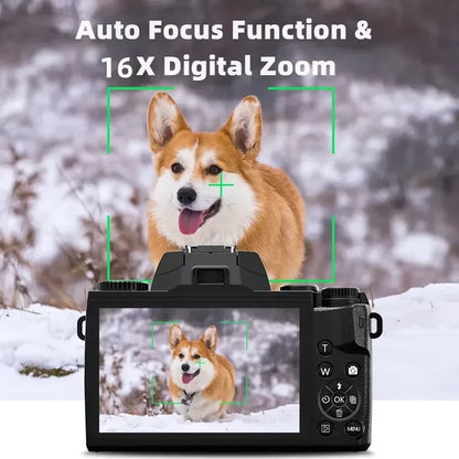 64MP 4K video camera professional instant Auto Focus 60FPS Vlog Camcorder 4 Inch 16X Zoom Touch For Youtube Tiktok Ins Webcam