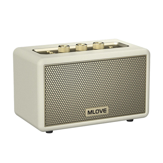 Mlove A200 Portable Bluetooth Speaker wireless bluetooth 5.3 speaker 24-Hour Play time, Elegant Retro Bluetooth Speaker