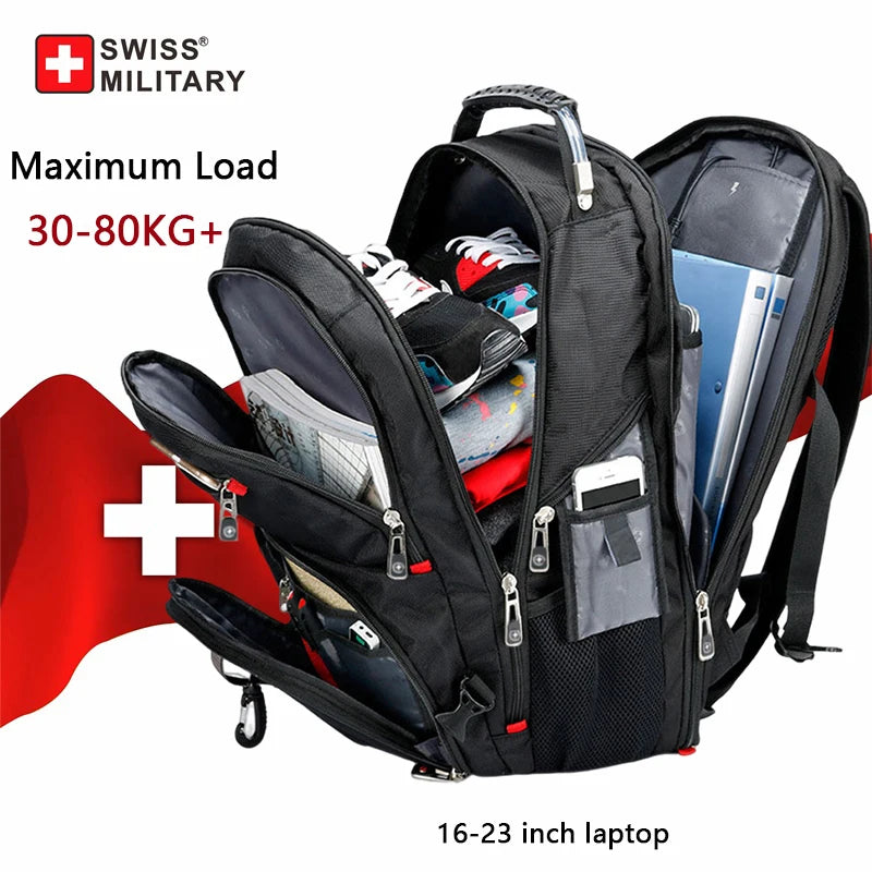 Waterproof Men's Backpack 15.6/17 Inch Laptop Backpacks School Travel Bags Swiss-style Large Capacity Business Bagpack Mochila