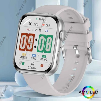 2024 New For Huawei Xiaomi AMOLED Smart Watch Men Blood oxygen Bluetooth Call GPS Sport Tracker IP67 Waterproof Women Smartwatch