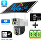 4K Solar Camera 4G SIM Card Dual Lens 8MP HD Night Vision IP CCTV Surveillance PTZ PIR Human Detection Alarm Waterproof WIFI Cam