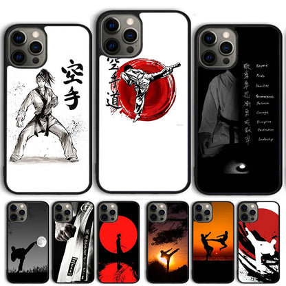 kung fu taekwondo karate on sunset Phone Case Cover For iPhone 16 15 14 13 12 Pro Max mini 11 Pro Max XS XR Plus