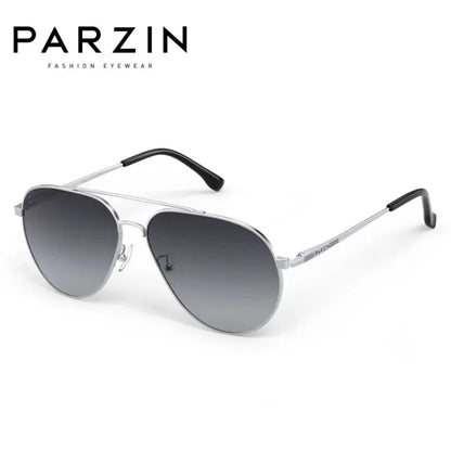 PARZIN Sunglasses For Men Pilot Polarized Nylon Lens Sun Glasses Male Alloy Frame UV400 Glasses For Driving 8327