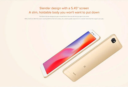 Original Xiaomi Redmi 6A Smartphone 3+32Gb Wholesale Xiaomi Mobile Phones Unlocked Android Google Play Redmi 6 Global Frimware