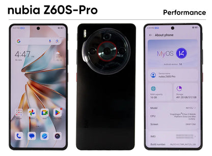 Nubia Z60S Pro Global Version 5G Smartphone Snapdragon 8 Gen 2 MyOS 14.0 120Hz 6.78-inch AMOLED Screen 50M+50M+8M 5100mAh NFC