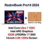 Xiaomi RedmiBook Pro 14-inch Notebook 2024 Core Ultra DDR5 1T SSD 2.8K 120hz Screen ARC Graphics 32GB