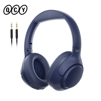 QCY H3 ANC 43dB Active Noise Cancellation Headphones Hi-Res Audio Wireless Earphones Bluetooth 5.4 Over the Ear Headsets 60Hrs