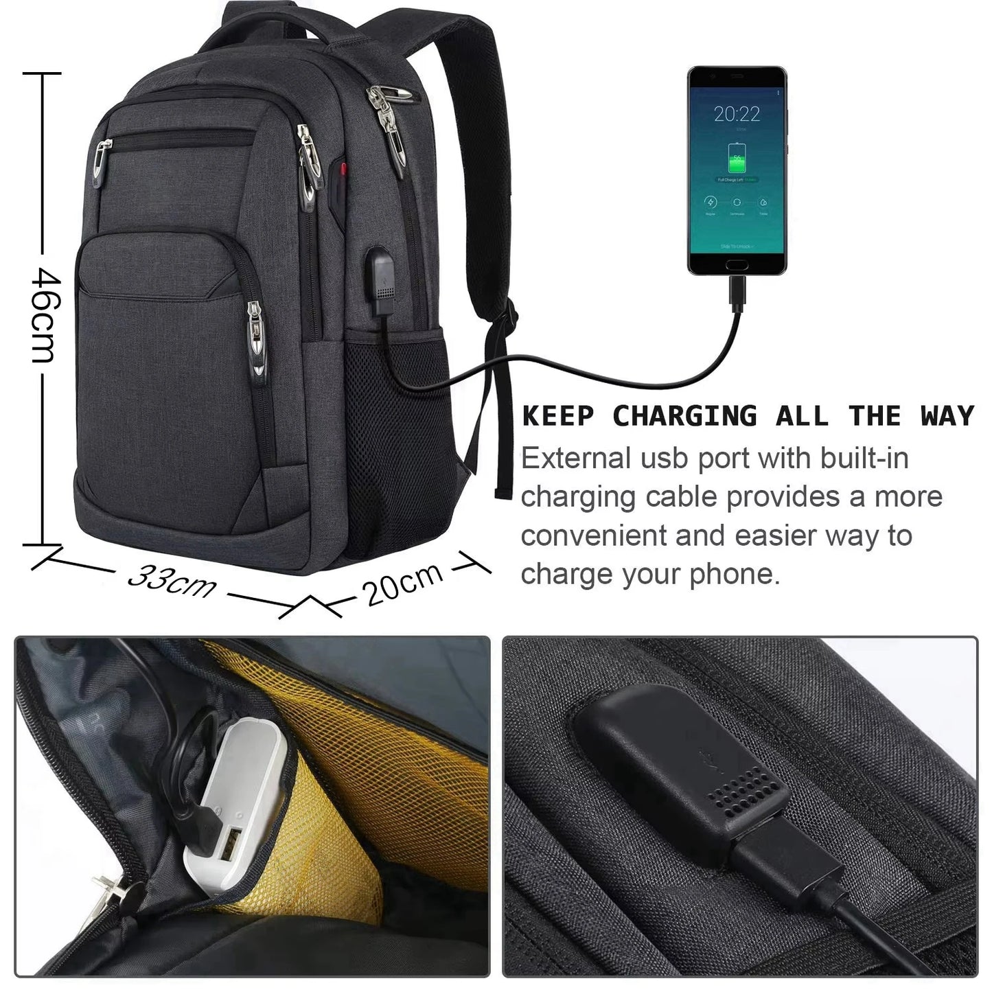 Man Backpack Men Travel Bag Outdoor Camera Lens Bag Black Ergonomics Laptop Bag Large Capacity Mountaineering Waterproof Handbag