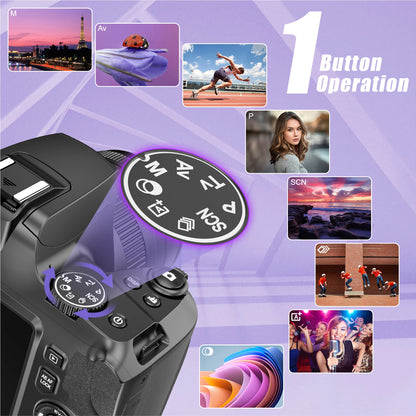 10X Optical Zoom Professional DSLR Camera For Photography Auto Focus 64MP 4K Digital Video Camcorder Youtube Webcam DSLR Cameras