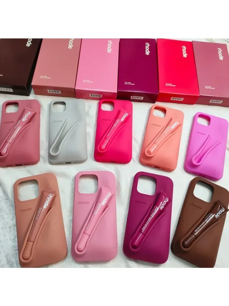 New 9 Colors with Gift Box Autumn Limited Edition Rhodee Silicone Phone Case for IPhone 11 12 14 13 15 16 Pro Max Cover with Box