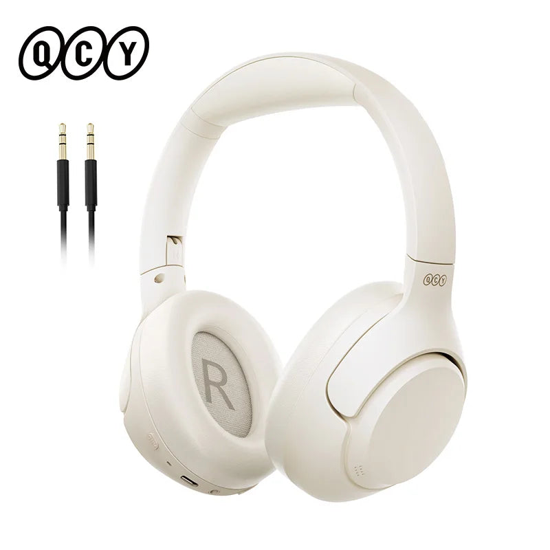 QCY H3 ANC 43dB Active Noise Cancellation Headphones Hi-Res Audio Wireless Earphones Bluetooth 5.4 Over the Ear Headsets 60Hrs