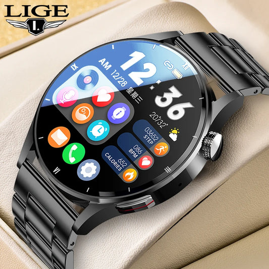 LIGE New For Huawei Watch GT3 Pro AMOLED Smart Watch Men Custom Dial Answer Call Sport Fitness Tracker Men Waterproof Smartwatch