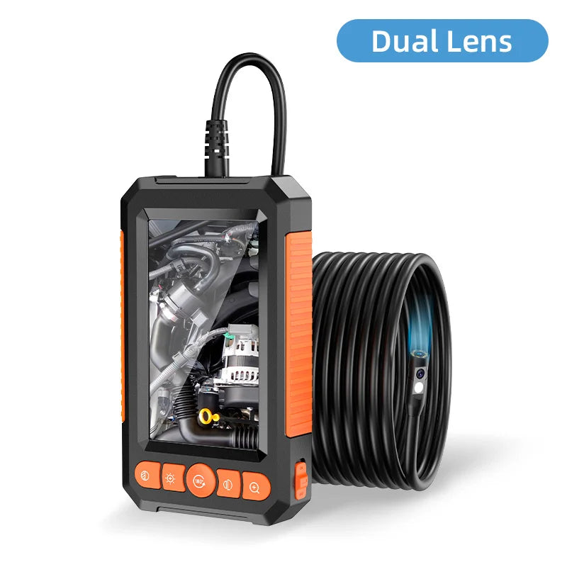 KERUI Industrial Endoscope Camera 4.3 "Single Dual Lens HD 1080P Car Inspection Borescope IP67 Waterproof Sewer Camera With LED