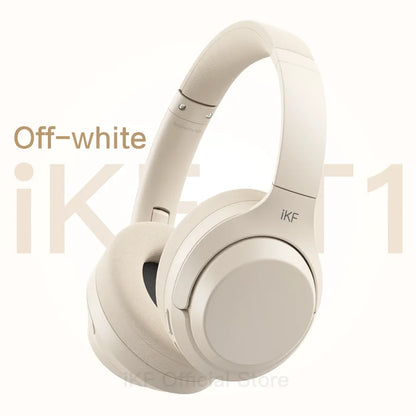 iKF T1 Wireless Bluetooth Headphones Call Noise Cancelling Wired Headset HiFi Sound with Game Mode  50 Hours Using Time