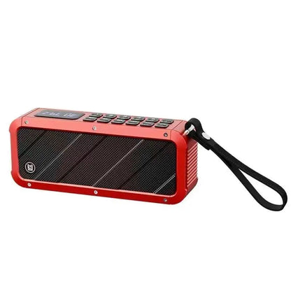 Portable Outdoor Bluetooth Speaker Wireless Dual Horn Subwoofer Handsfree Call TF Card Music Player Support FM Radio Recording