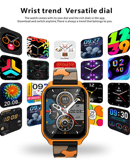 2024 Outdoor Military sports Smart Watch Men 1.83"Bluetooth Call Smartwatch  IP68Waterproof Fitness Watch For Xiaomi Android IOS