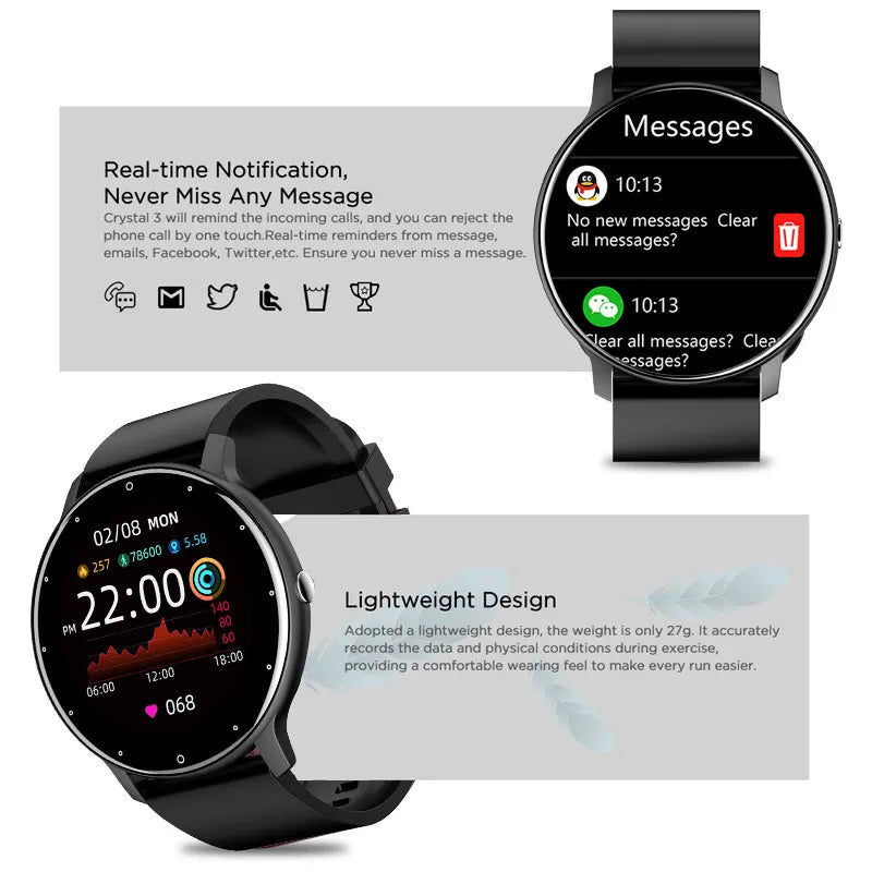 NEW Men Smart Watch Bluetooth Call Digital Fitness Tracker IP68 Waterproof Sports Smartwatch for Women Xiaomi Huawei Phones 2024