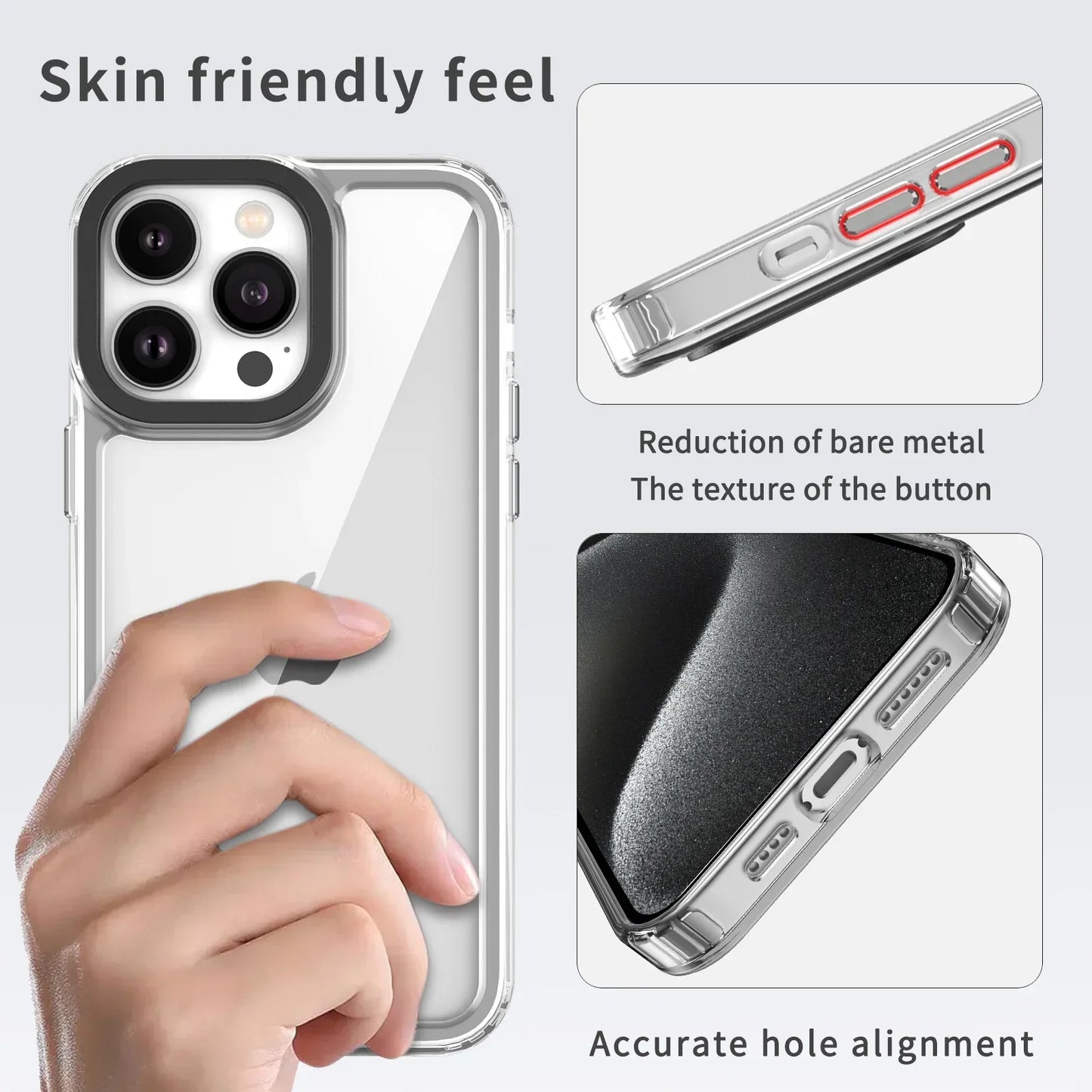 Acrylic Shockproof Clear Case For iPhone 15 16 Pro Max 14 Pro 13 12 11 Pro XS Max XR 8 7 Plus SE 2022 Back Transparent Cover