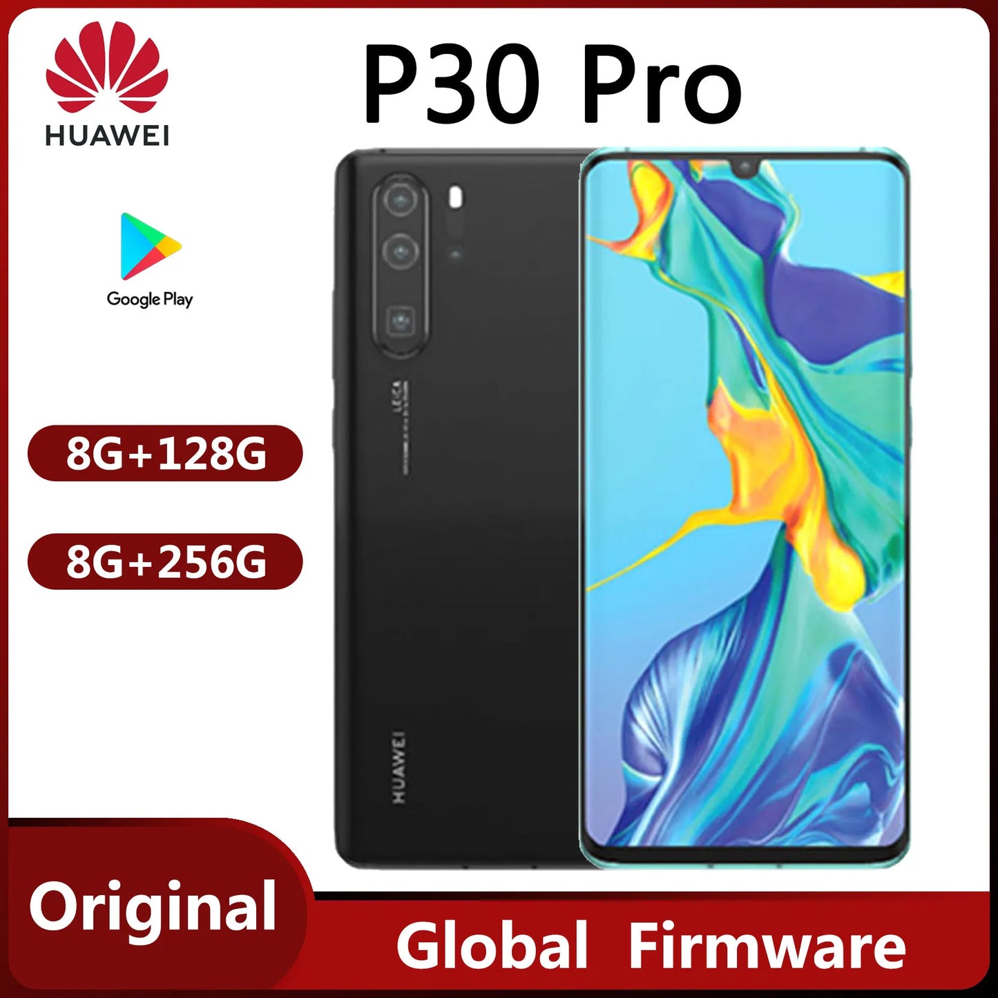 Huawei | P30 Pro | Smartphone Android 6.47 inch 40MP Camera Fingerprint Recognition full screen used phone