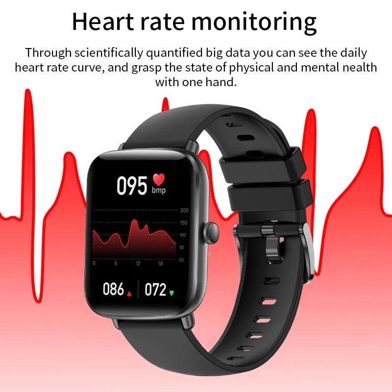 2024 New Bluetooth Heart Rate Monitor Smart Watch Men Full Touch Dial Call Fitness Tracker IP67 Waterproof Smartwatch Men women