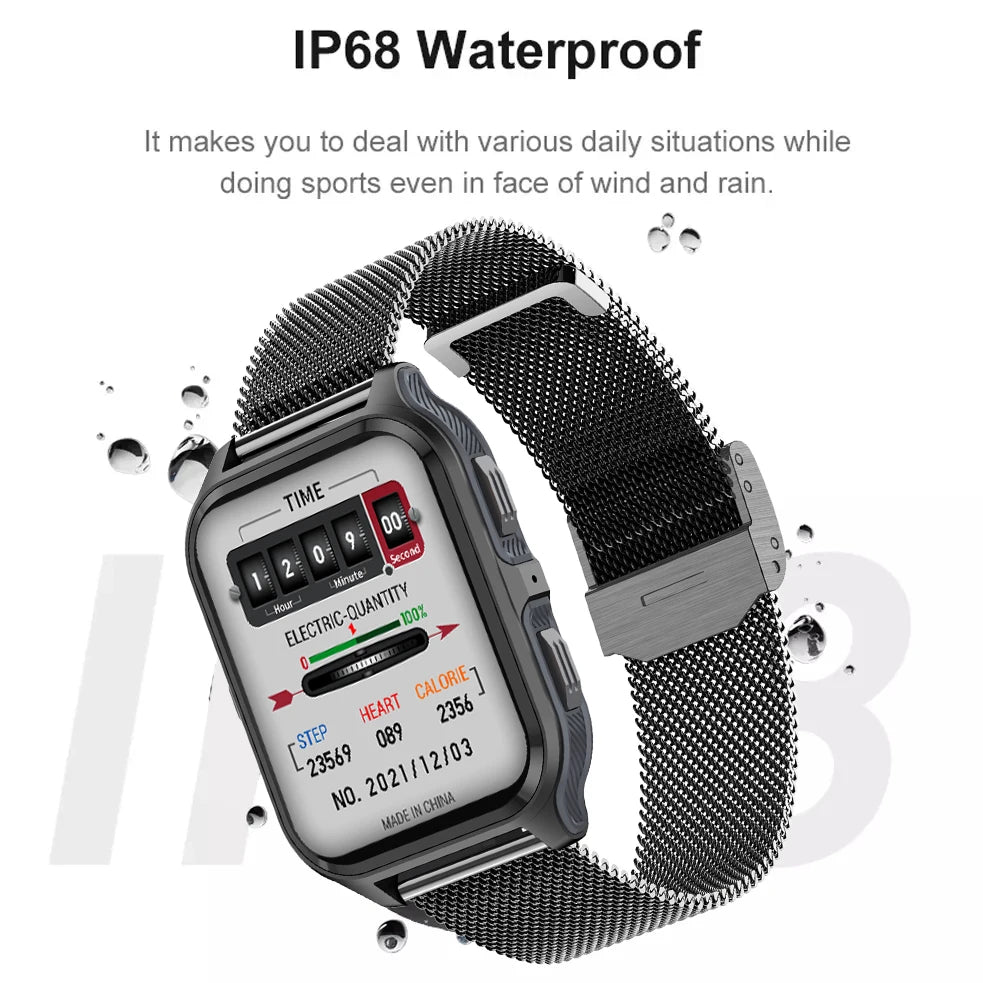 2024 Outdoor Military sports Smart Watch Men 1.83"Bluetooth Call Smartwatch  IP68Waterproof Fitness Watch For Xiaomi Android IOS