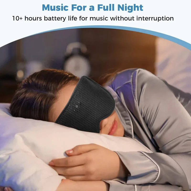 Bluetooth Wireless Sleeping Headphones 3D Blindfold Soft Washable  Music Headset Eyemask Handsfree Call Earphones Adjustable